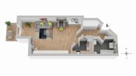 Ruhige und helle 1-Zimmer-Wohnung mit Terrasse und kleinem Garten - Grundriss
